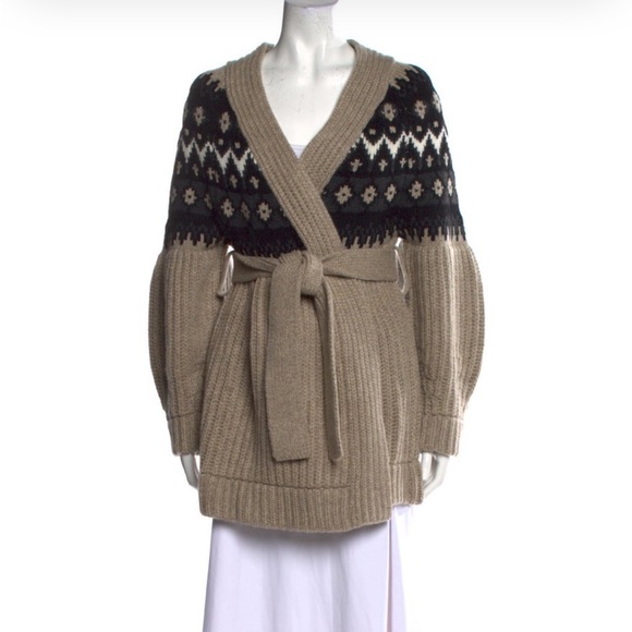 KHAITE Sweaters - Khaite Printed Cashmere Cardigan